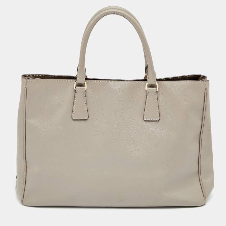 Pre Owned Prada Grey Saffiano Leather Large Galleria Tote