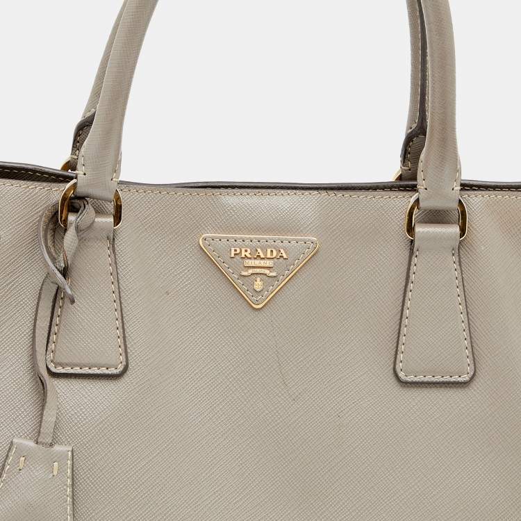 Pre Owned Prada Grey Saffiano Leather Large Galleria Tote