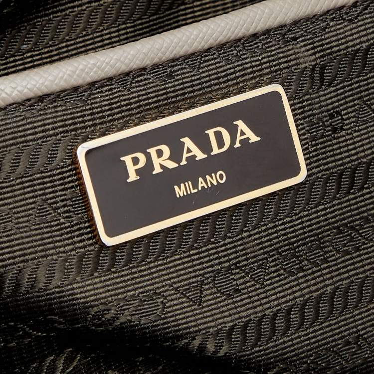 Pre Owned Prada Grey Saffiano Leather Large Galleria Tote