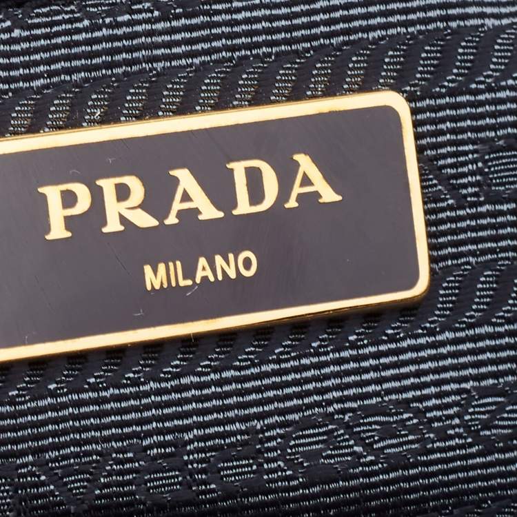 Pre Owned Prada Blue Saffiano Lux Leather Large Galleria Double Zip Tote