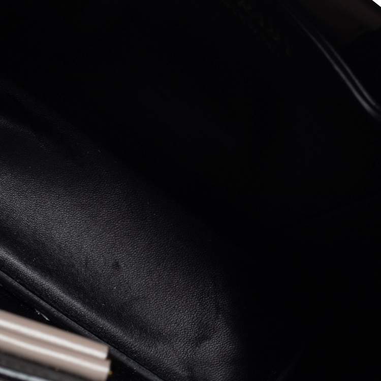 Pre Owned Prada Grey Saffiano Lux Leather Medium Panier Top Handle Bag