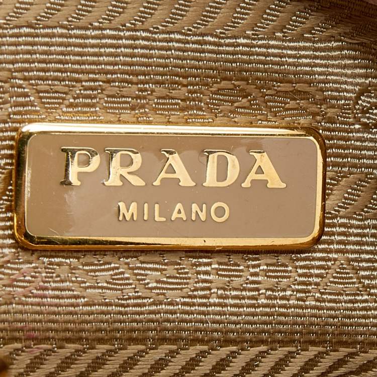 Pre Owned Prada Dusty Pink Saffiano Lux Leather Micro Galleria Tote