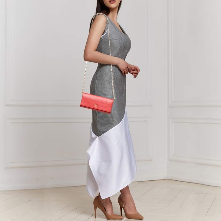 Prada Saffiano Lux Wallet On Chain - White Shoulder Bags, Handbags