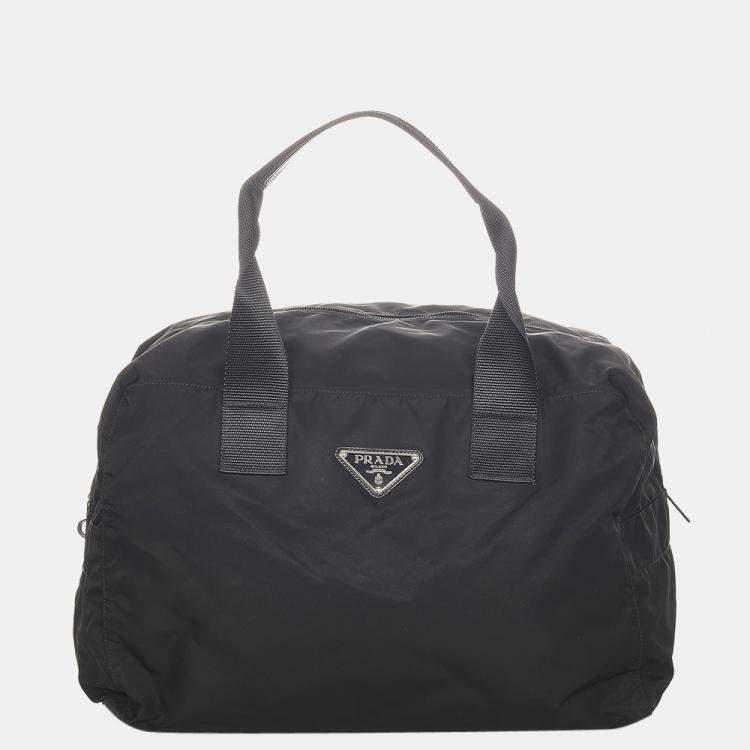 Pre Owned Prada Black Tessuto Handbag