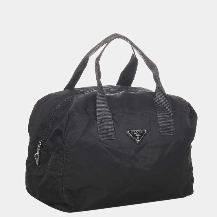 Pre Owned Prada Black Tessuto Handbag
