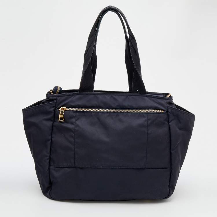 Pre Owned Prada Black Nylon Diaper Bag