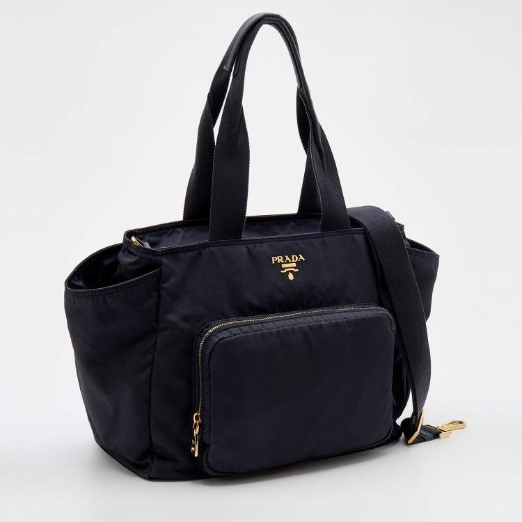 Pre Owned Prada Black Nylon Diaper Bag