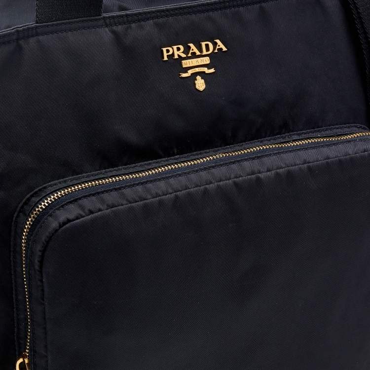 Pre Owned Prada Black Nylon Diaper Bag