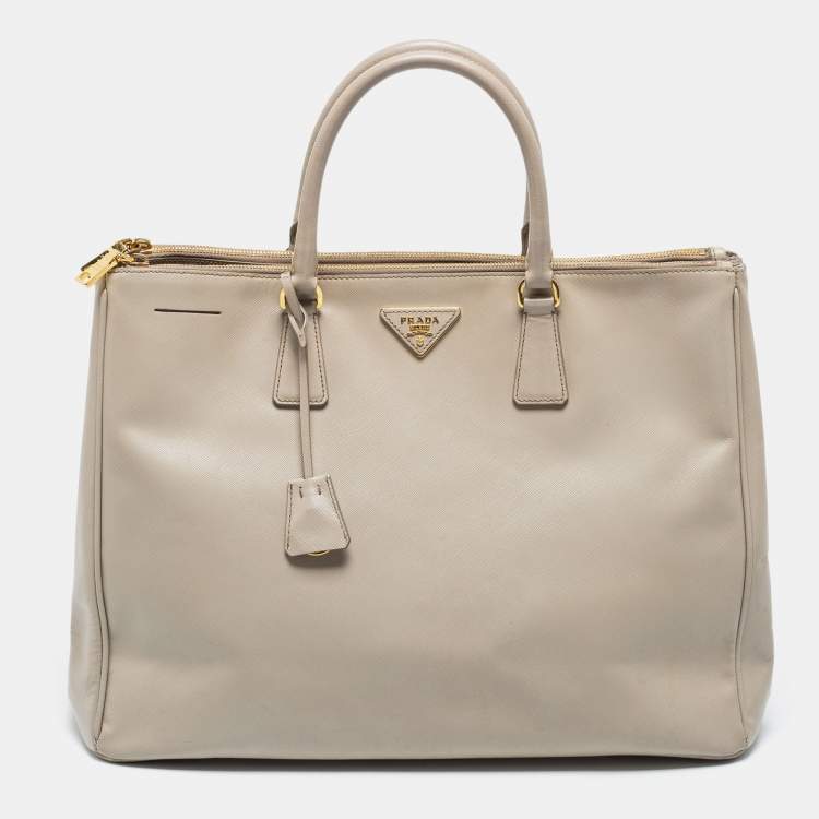 Prada Grey Saffiano Lux Leather Executive Galleria Tote Prada TLC