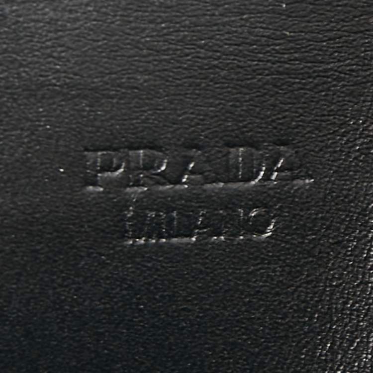 Pre Owned Prada Beige/brown Python Oro Flap Wallet On Chain