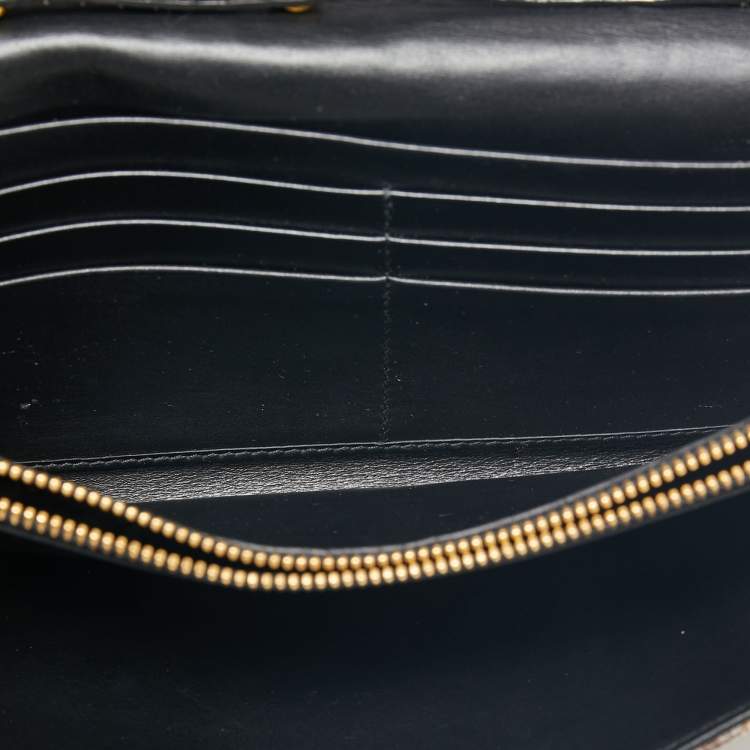 Pre Owned Prada Beige/brown Python Oro Flap Wallet On Chain