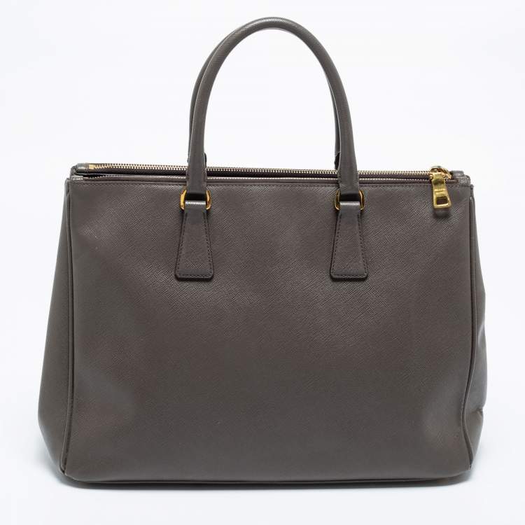 Pre Owned Prada Grey Saffiano Leather Large Galleria Tote