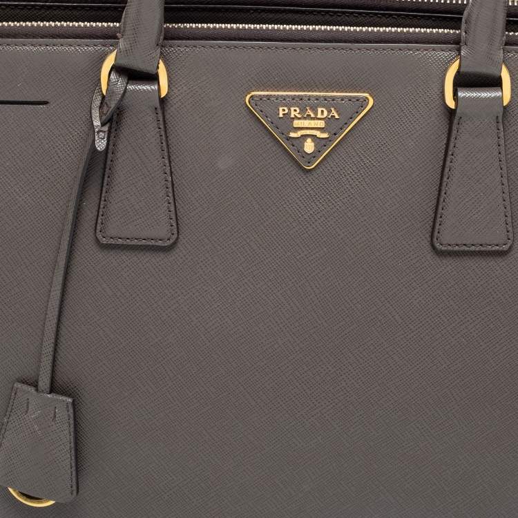 Pre Owned Prada Grey Saffiano Leather Large Galleria Tote