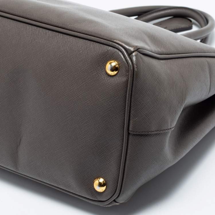 Pre Owned Prada Grey Saffiano Leather Large Galleria Tote