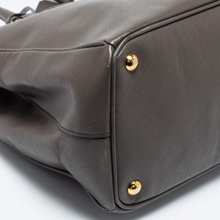 Pre Owned Prada Grey Saffiano Leather Large Galleria Tote