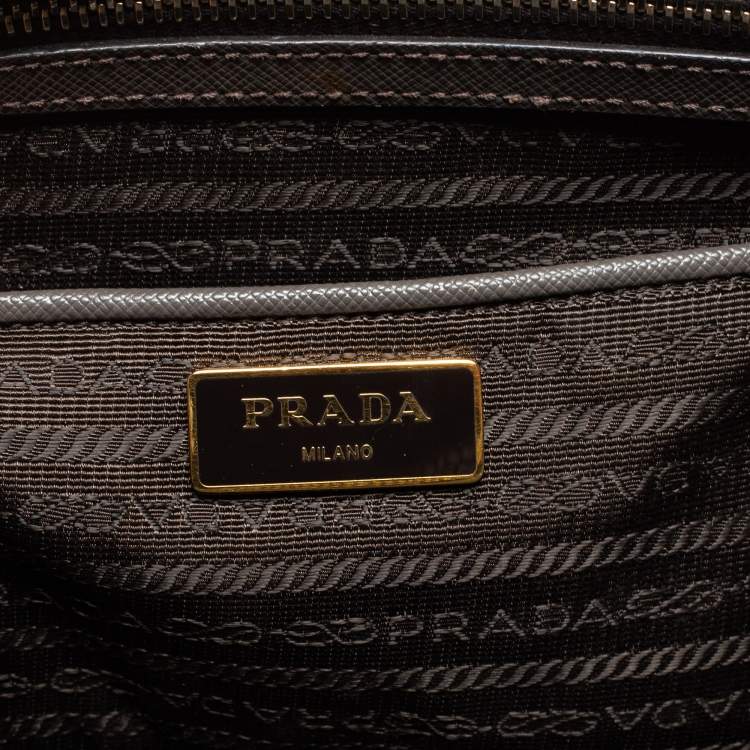Pre Owned Prada Grey Saffiano Leather Large Galleria Tote