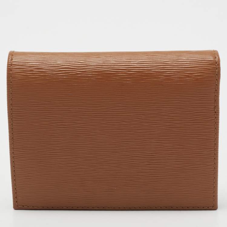 Pre Owned Prada Tan Move Leather Bifold Wallet