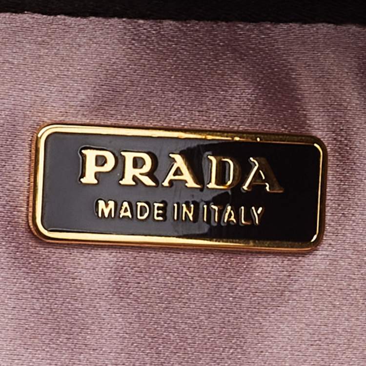 Pre Owned Prada Brown Nappa Gaufre Leather Clutch