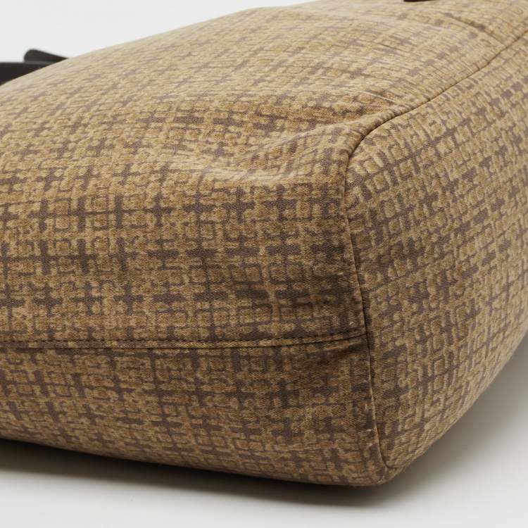 Pre Owned Prada Beige/Brown Printed Canvas Tote