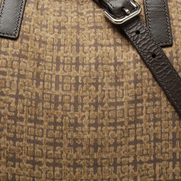 Pre Owned Prada Beige/Brown Printed Canvas Tote