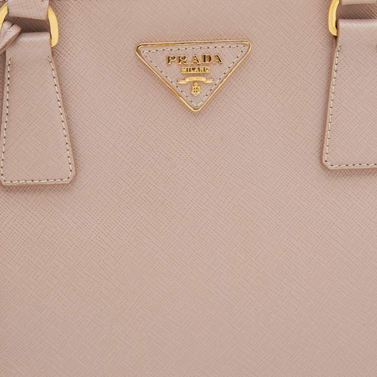 Pre Owned Prada Beige Leather Large Galleria Tote