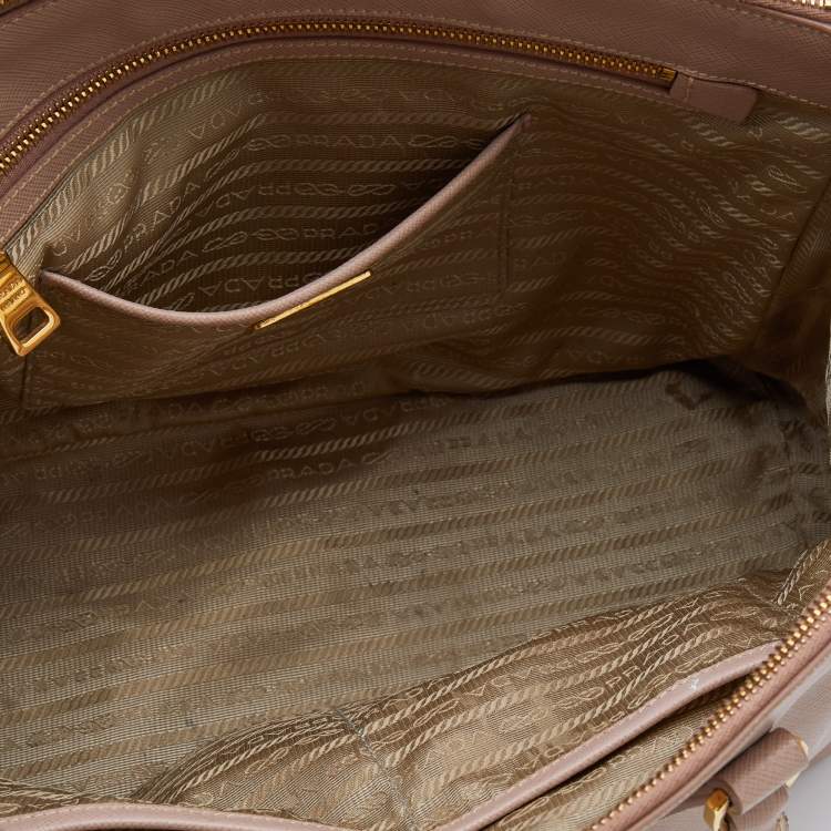 Pre Owned Prada Beige Leather Large Galleria Tote