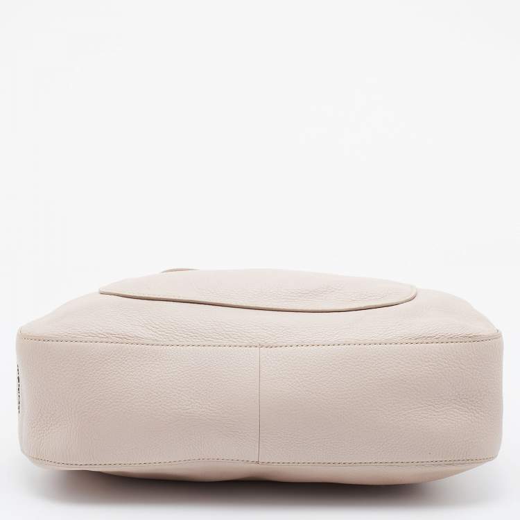 Pre Owned Prada Pale Pink Vitello Daino Leather Hobo