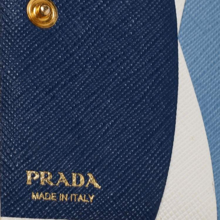Pre Owned Prada White Saffiano Leather Bifold Wallet