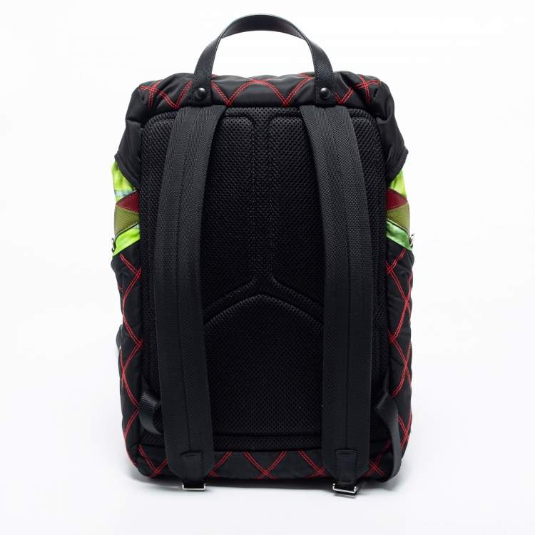 Pre Owned Prada Multicolor Printed Nylon Backpack