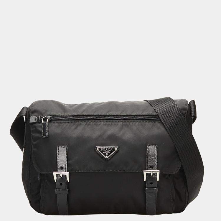 Prada Black Tessuto Messenger Prada | TLC