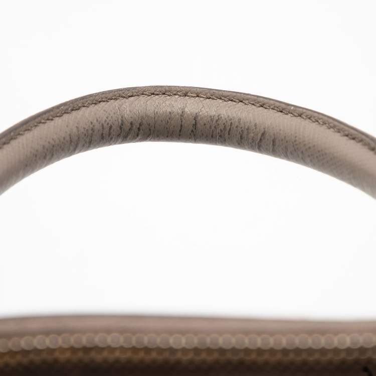 Pre Owned Prada Dark Beige Saffiano Lux Leather Large Galleria Double Zip Tote