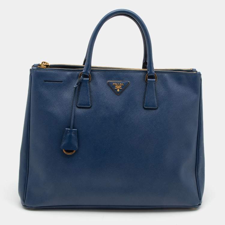 Prada Navy Blue Saffiano Lux Leather Extra Large Galleria Tote Prada | TLC