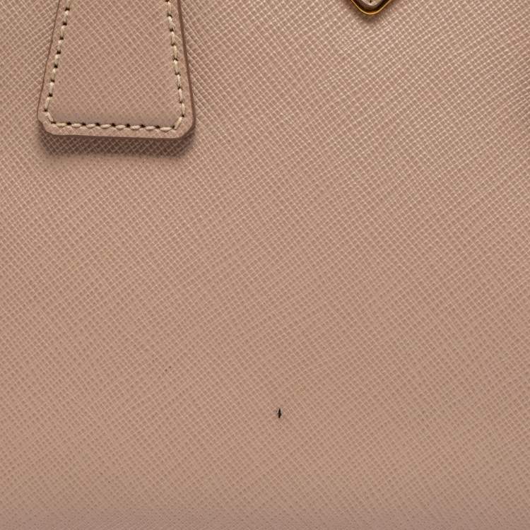 Pre Owned Prada Beige Saffiano Lux Leather Small Promenade Satchel