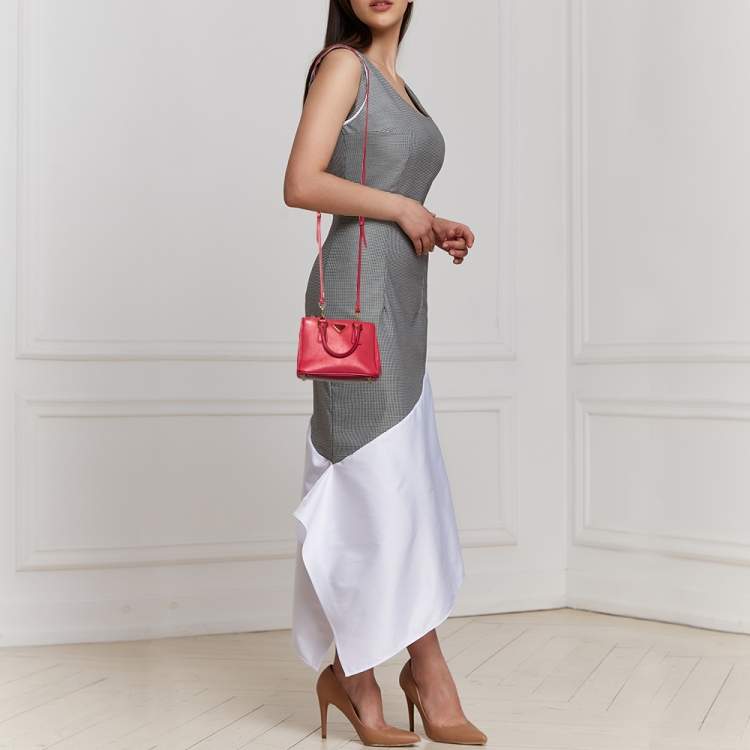 Prada - Micro Galleria Tote Bag - Women - Leather - Os - Pink