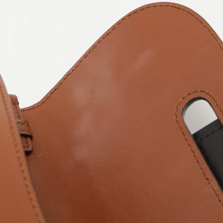 Pre Owned Prada Brown/Black Leather Sidonie Belt Bag