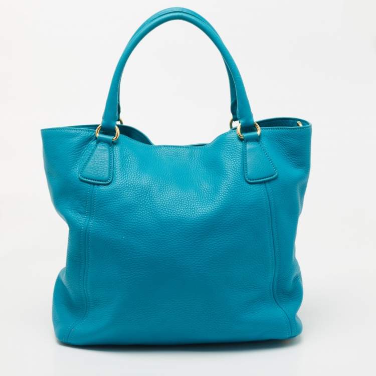 Pre Owned Prada Blue Leather Tote