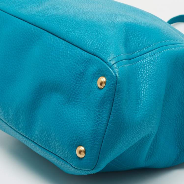 Pre Owned Prada Blue Leather Tote