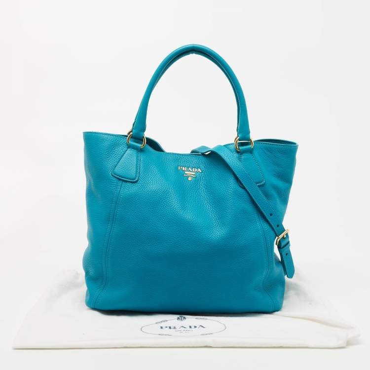 Pre Owned Prada Blue Leather Tote