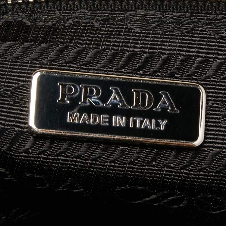 Pre Owned Prada Tri Color Perforated Leather City Fori Chain Bag