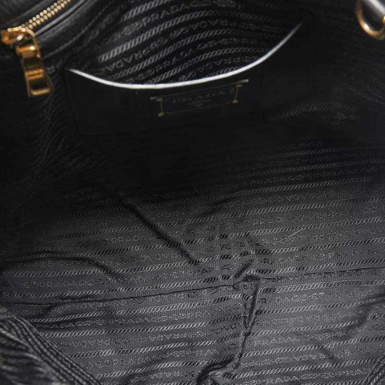 Pre Owned Prada Black Vitello Daino Leather Tote