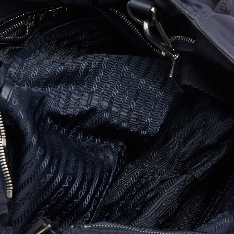 Pre Owned Prada Navy Blue Nylon Tessuto Diaper Bag