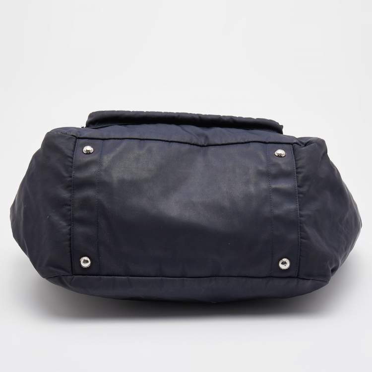 Pre Owned Prada Navy Blue Nylon Tessuto Diaper Bag