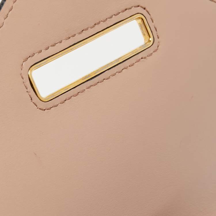 Pre Owned Prada Pink Leather Flip Lock Chain Shoulder Bag