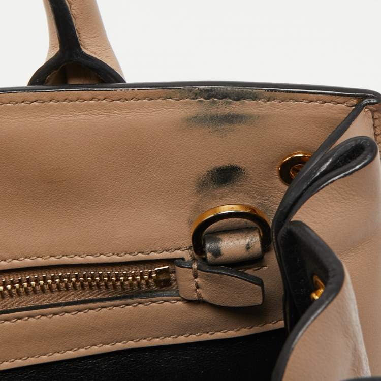 Pre Owned Prada Beige Saffiano Leather Bibliotheque Tote