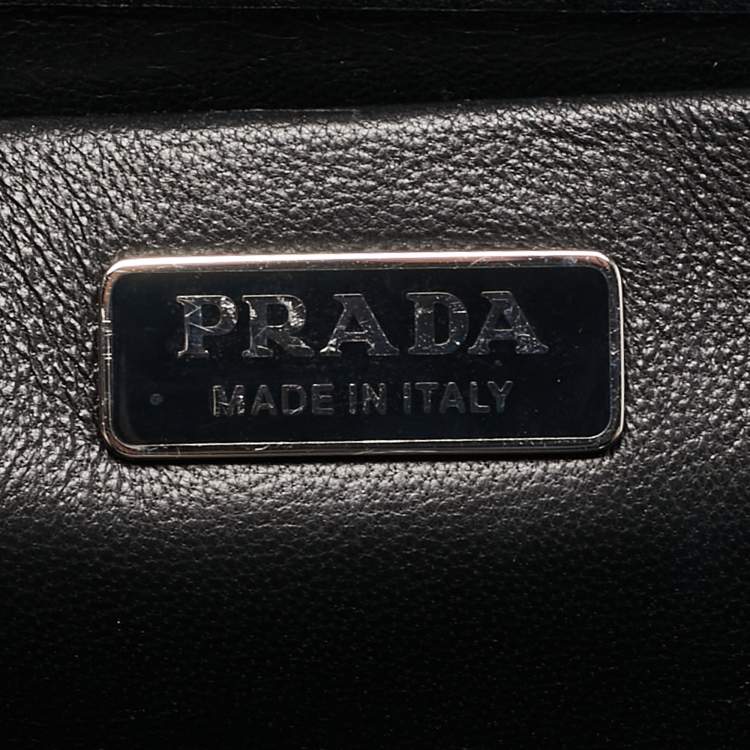 Pre Owned Prada Multicolor Saffiano Leather Patched Frame Crossbody Bag