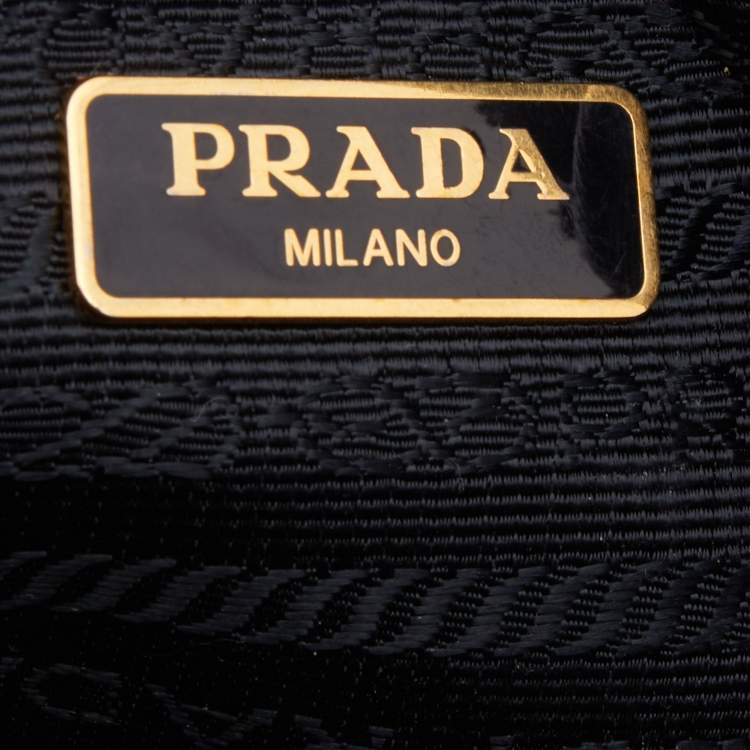 Pre Owned Prada Black Nylon and Leather Tessuto Shoulder Bag