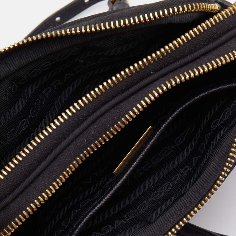 Pre Owned Prada Black Nylon and Leather Tessuto Shoulder Bag