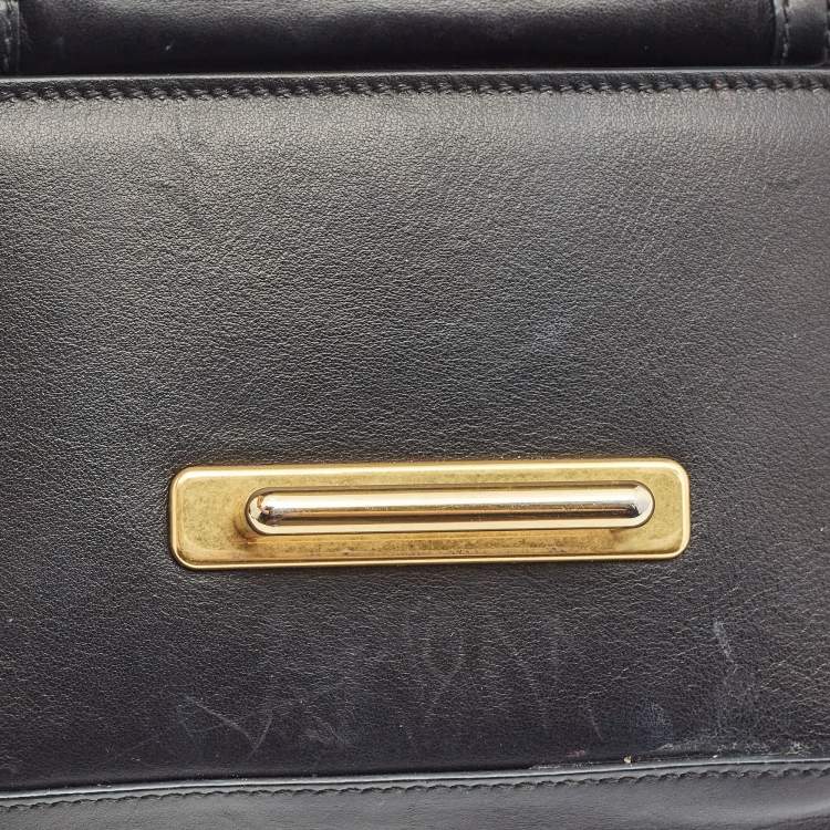 Pre Owned Prada Black Leather Cahier Belt Bag