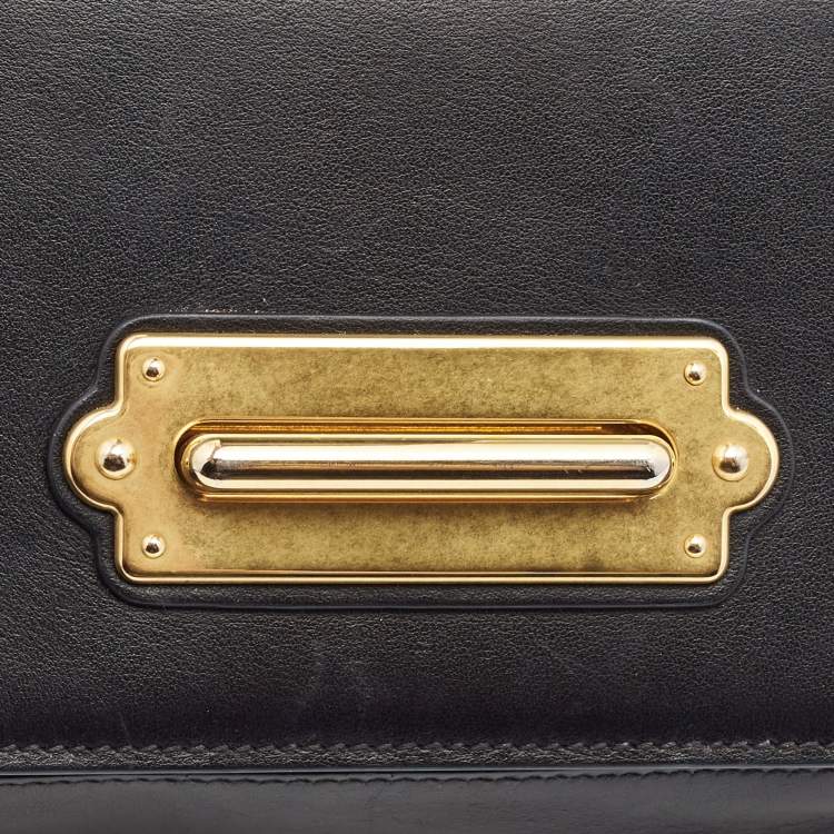 Pre Owned Prada Black Leather Cahier Belt Bag