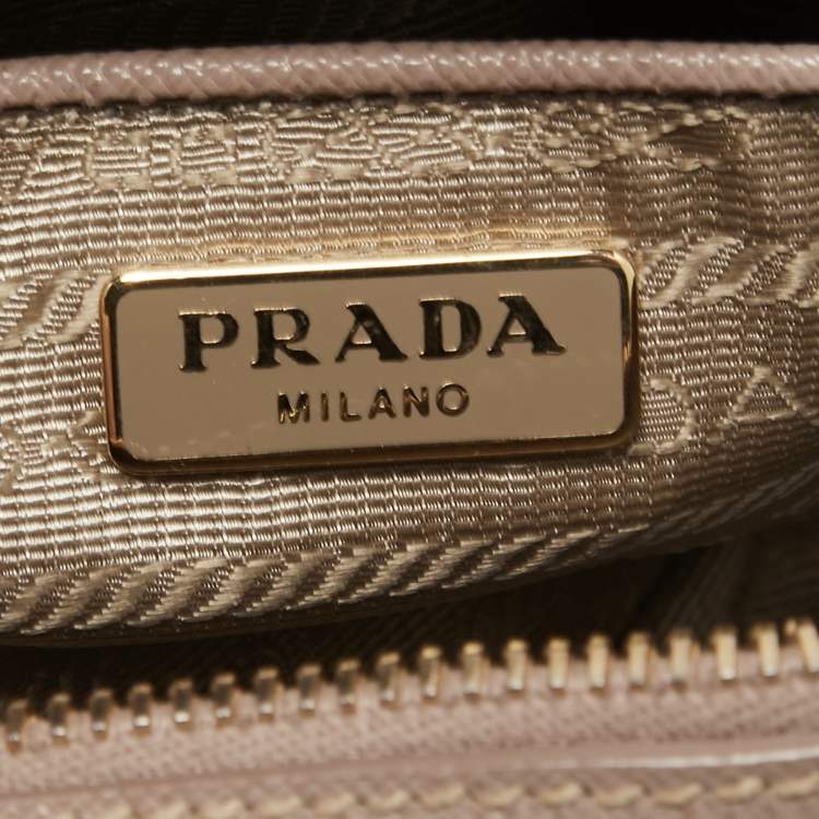 Pre Owned Prada Beige Saffiano Leather Camera Crossbody Bag